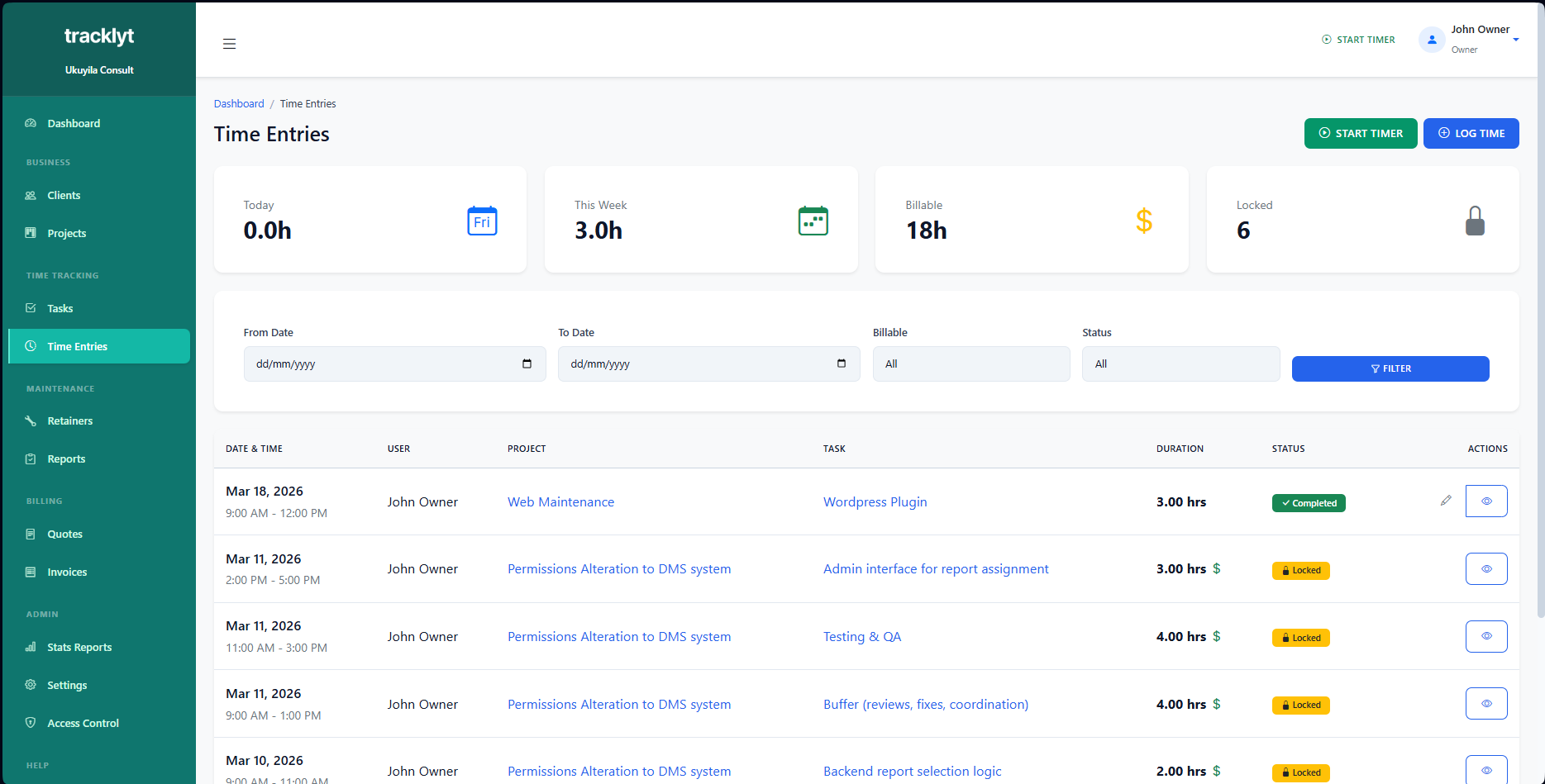 Time Tracking